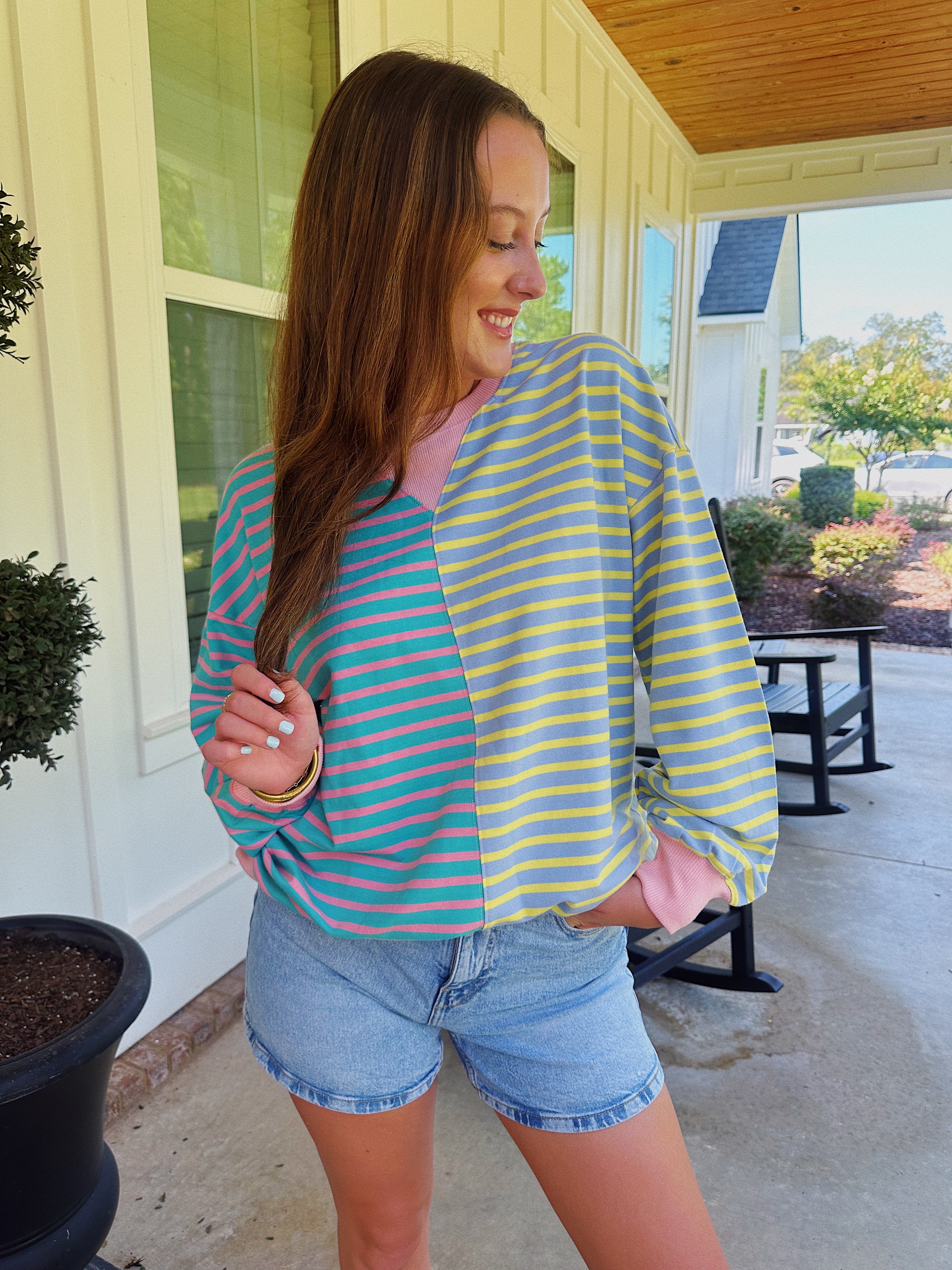 COLORBLOCK STRIPED TOP