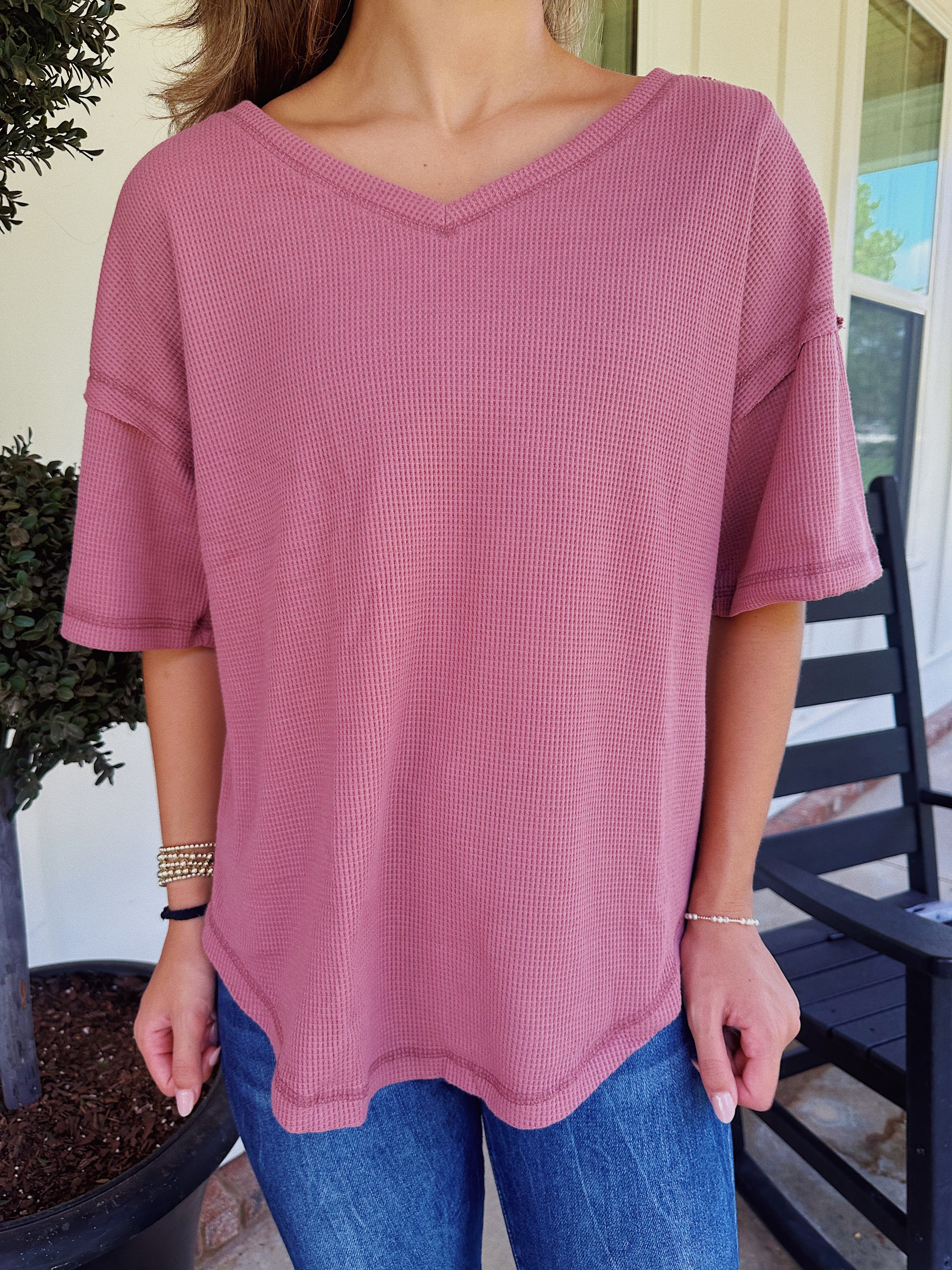 LAZY DAY TOP// PLUM