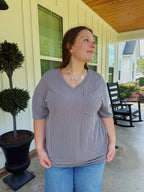 SUNDAY TOP // GREY