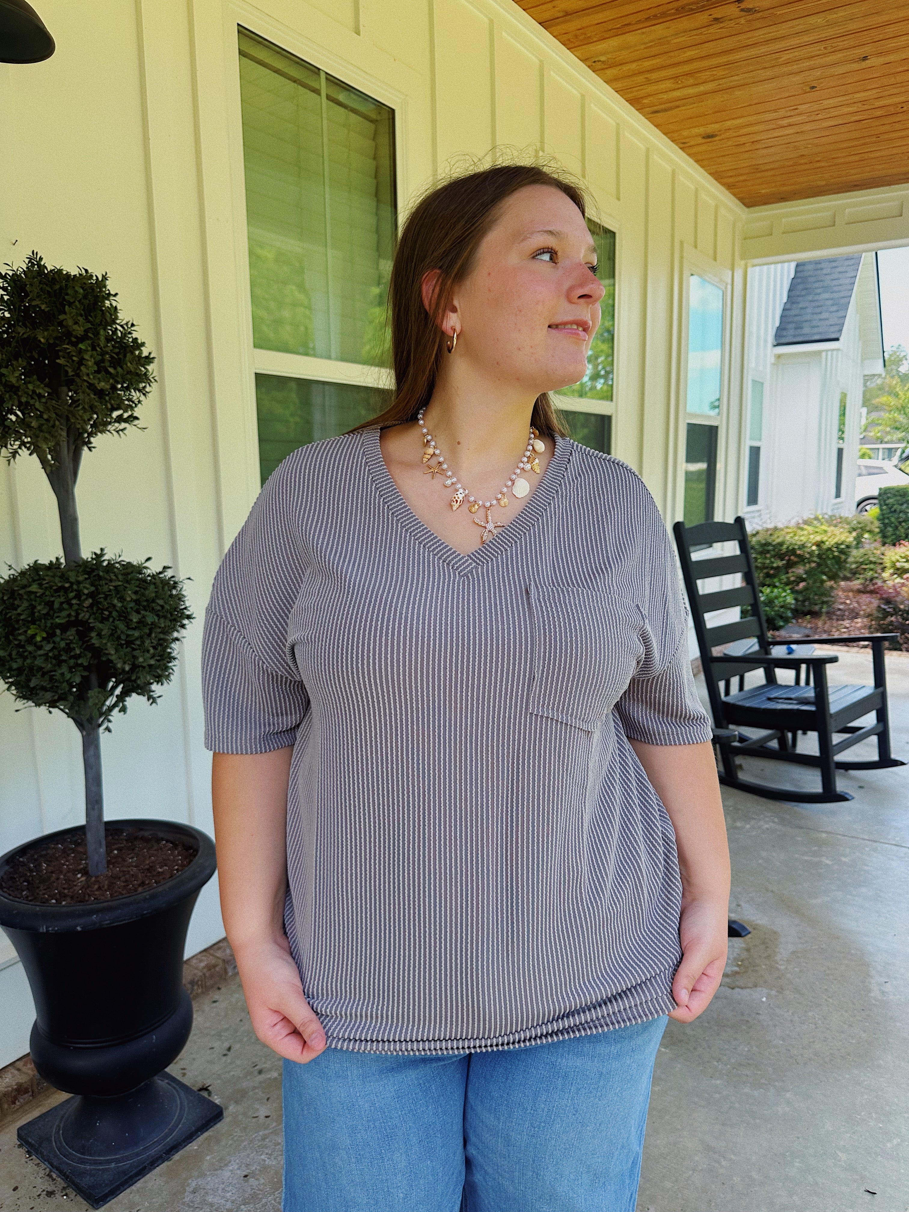 SUNDAY TOP // GREY