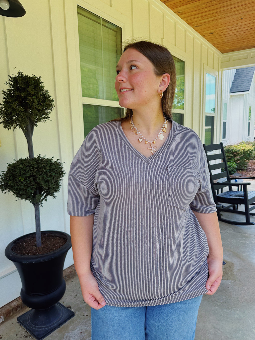 SUNDAY TOP // GREY