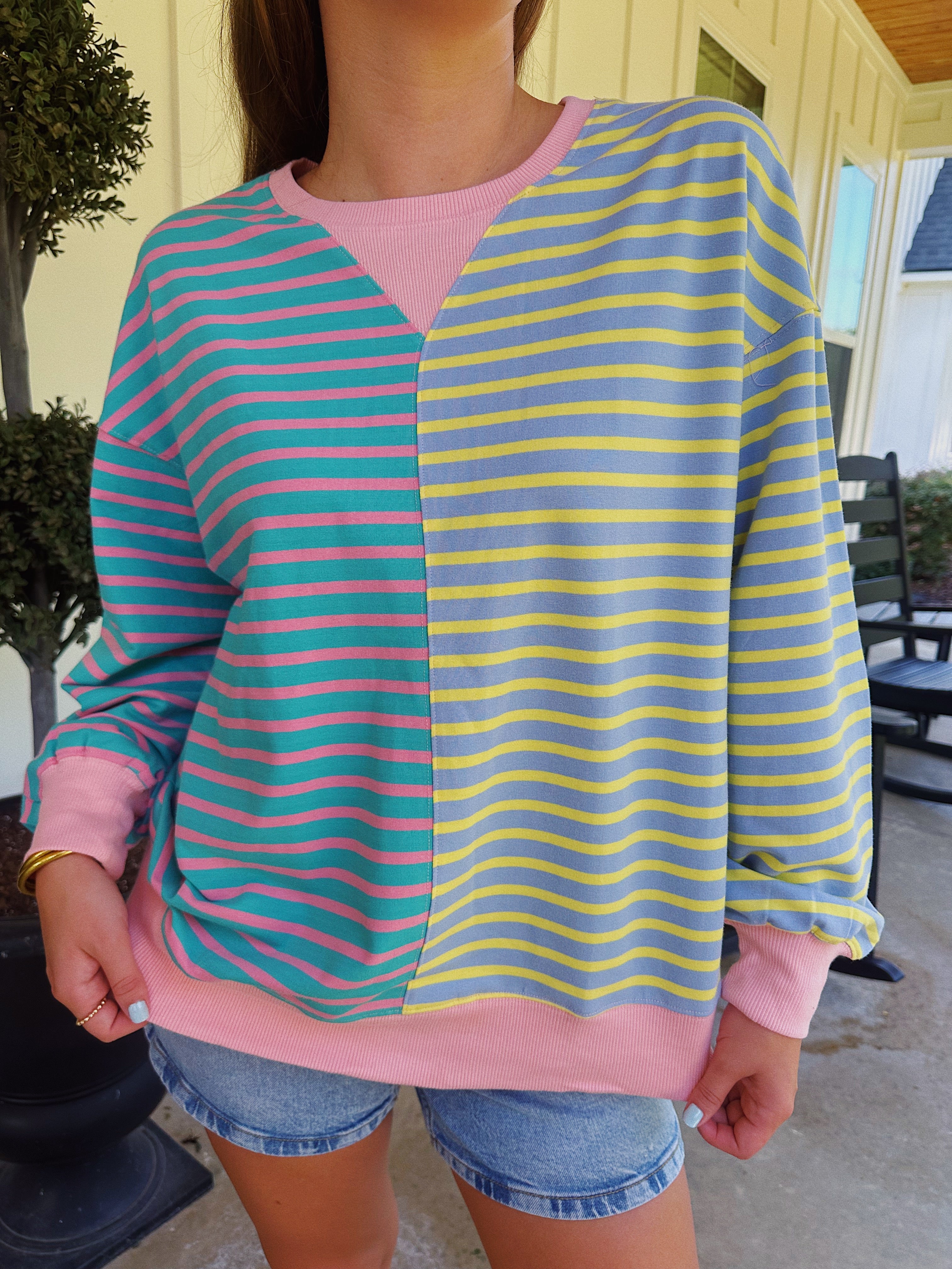 COLORBLOCK STRIPED TOP