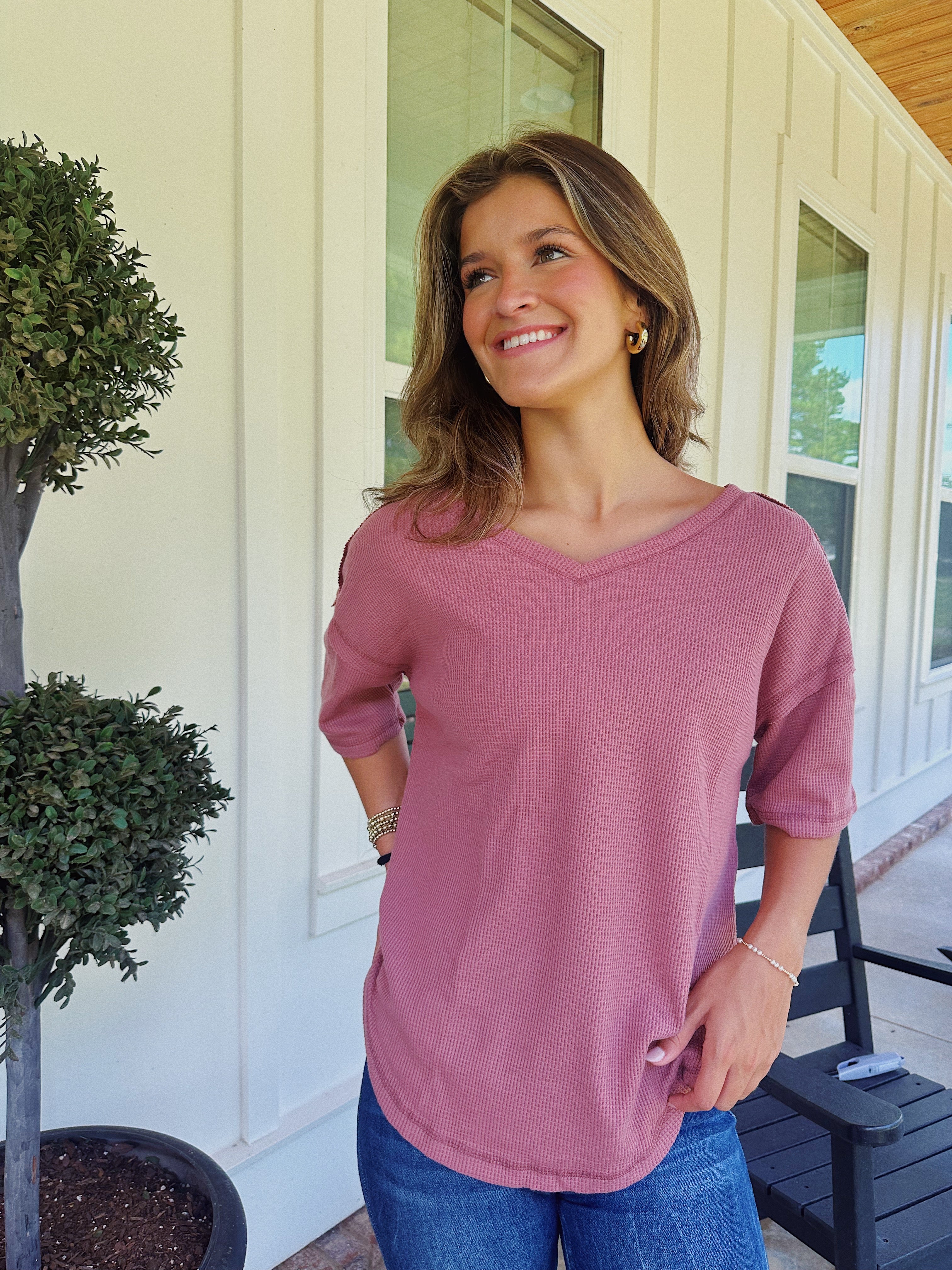 LAZY DAY TOP// PLUM