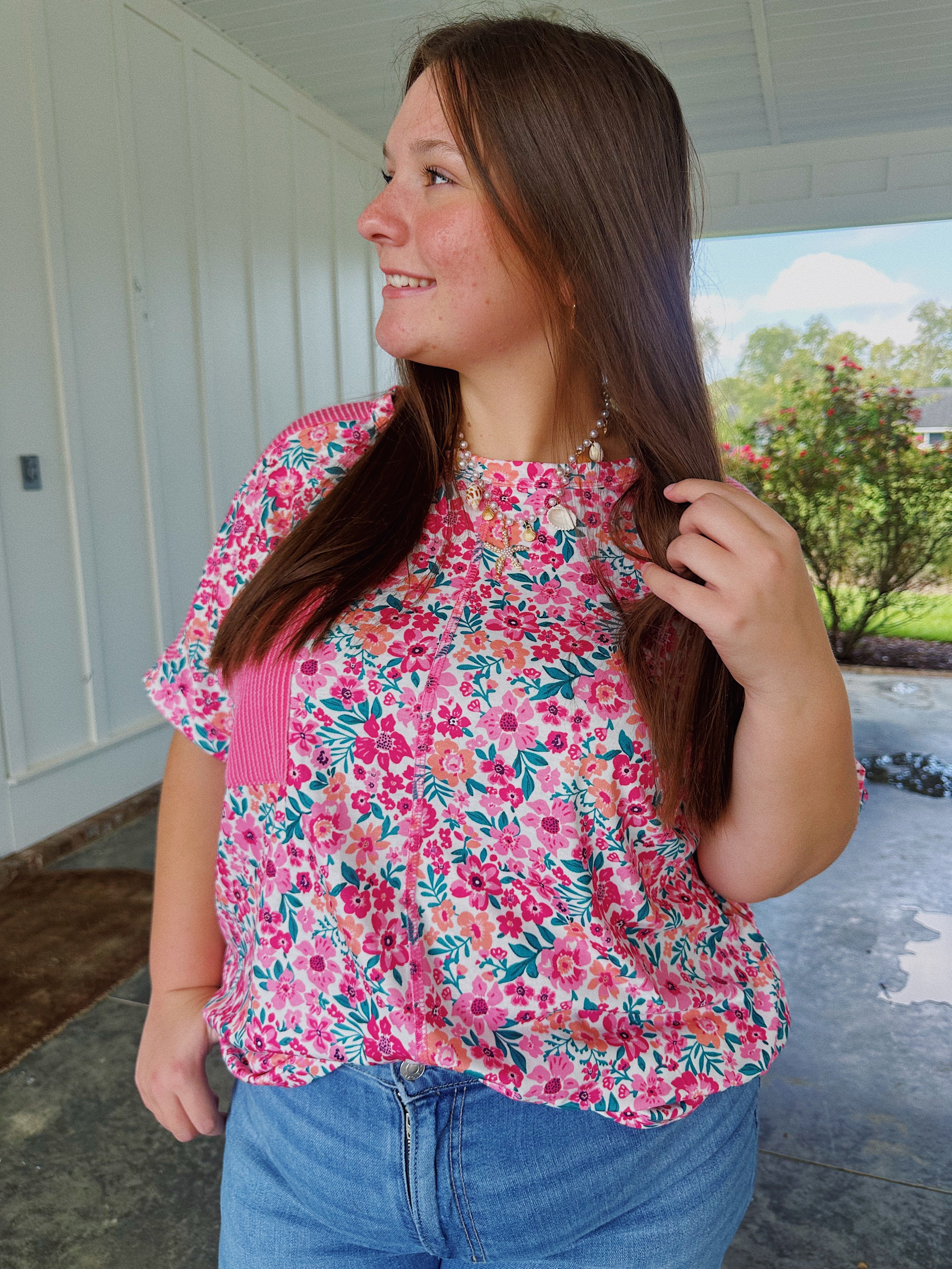 FRIDAY FLORAL TOP