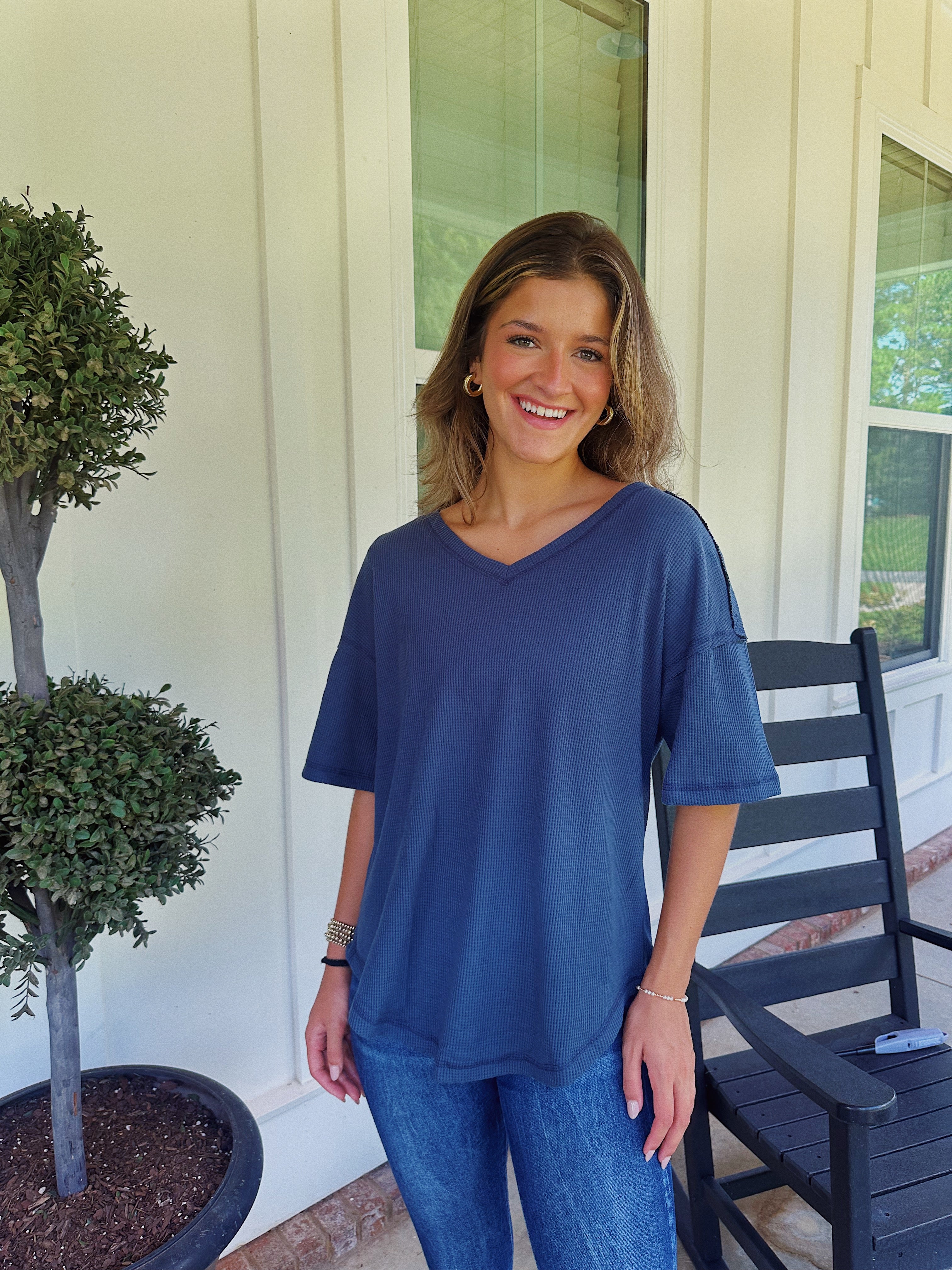 LAZY DAY TOP // NAVY