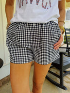 GINGHAM BOXER SHORTS // B&W