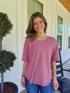LAZY DAY TOP// PLUM
