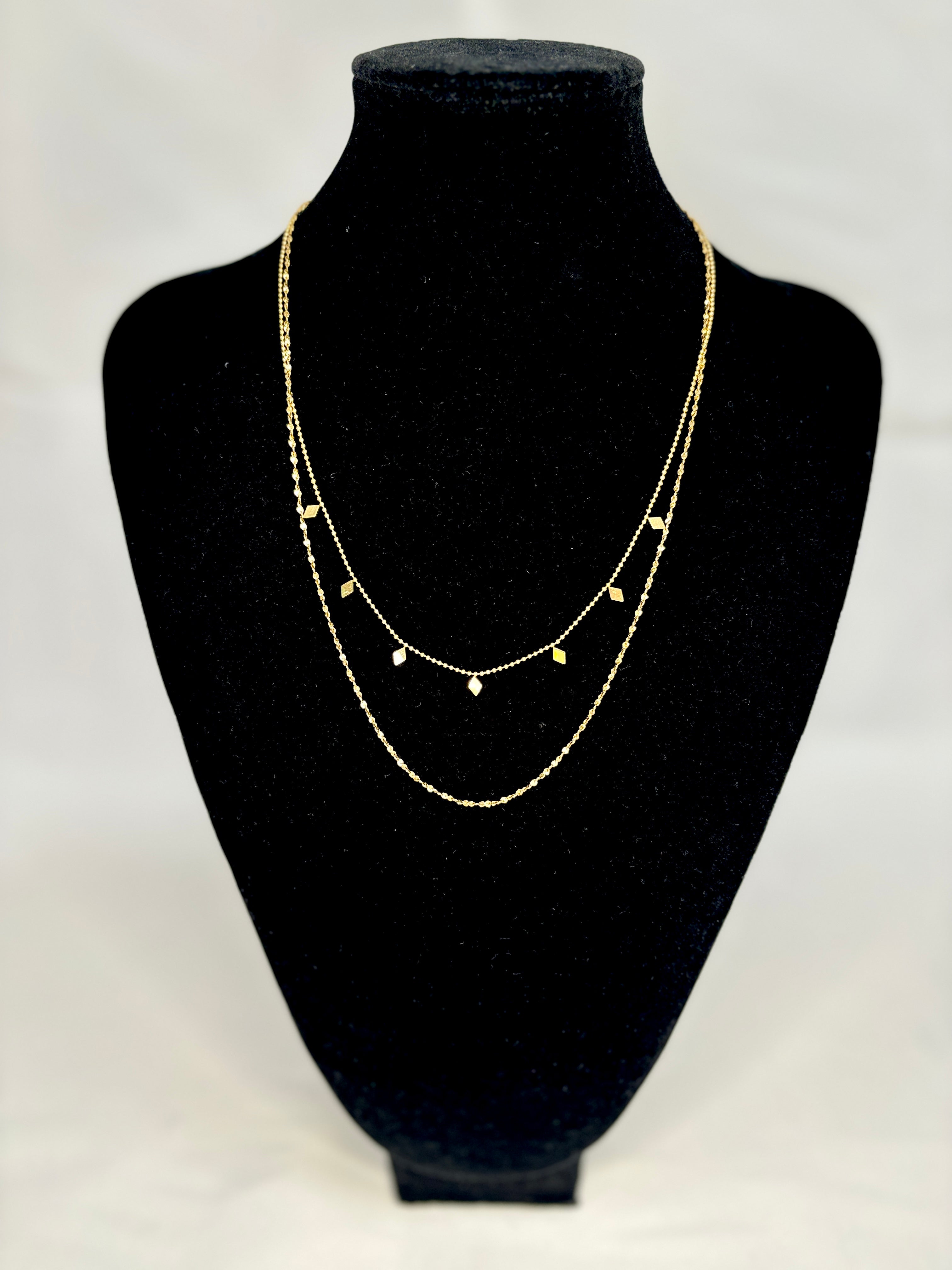 DIMOND LAYERED NECKLACE
